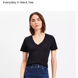 Black V-Neck Tee loft three colors for one